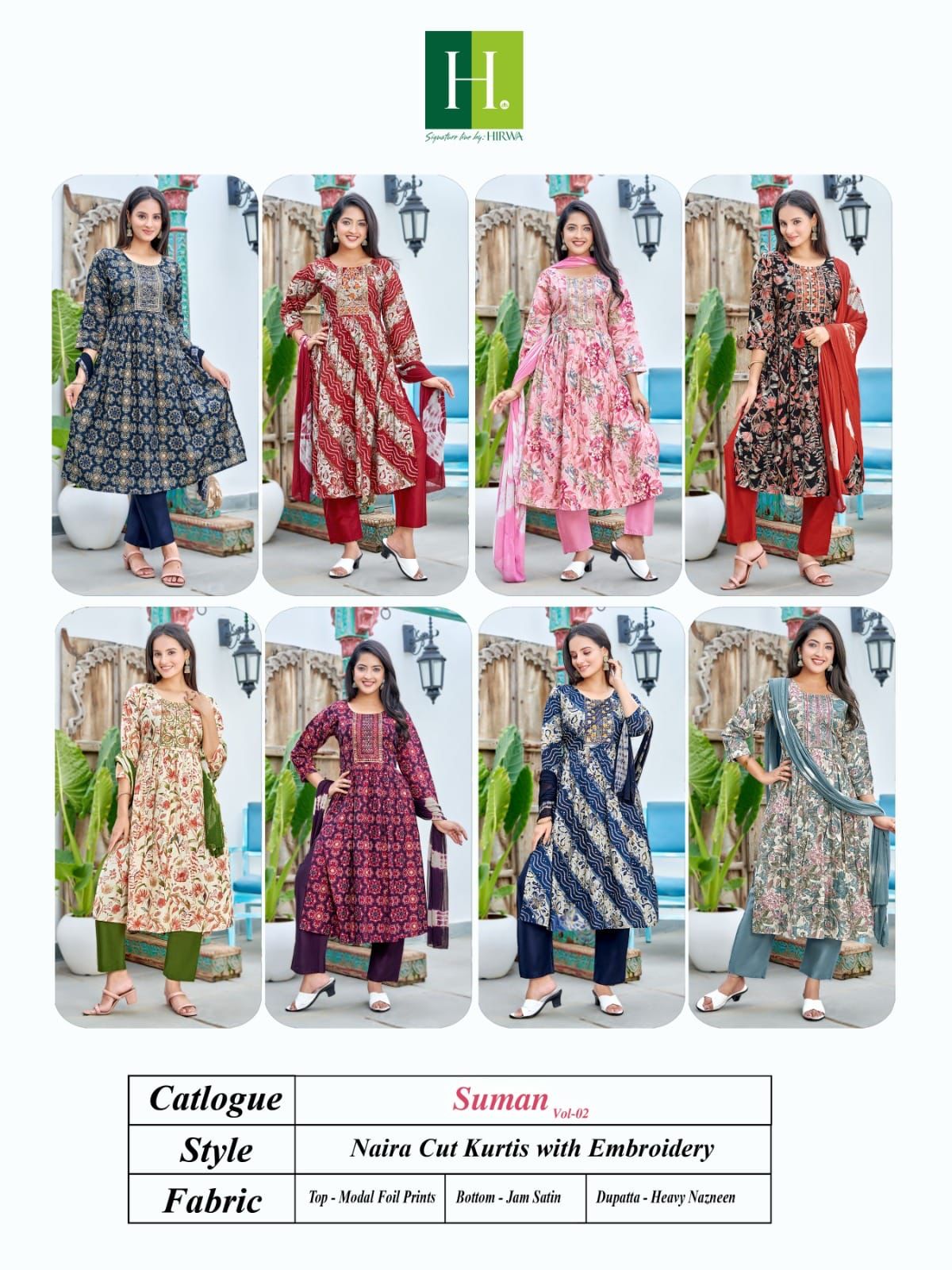 Hirwa Suman Vol 2 Printed Kurti With Bottom Dupatta Catalog
